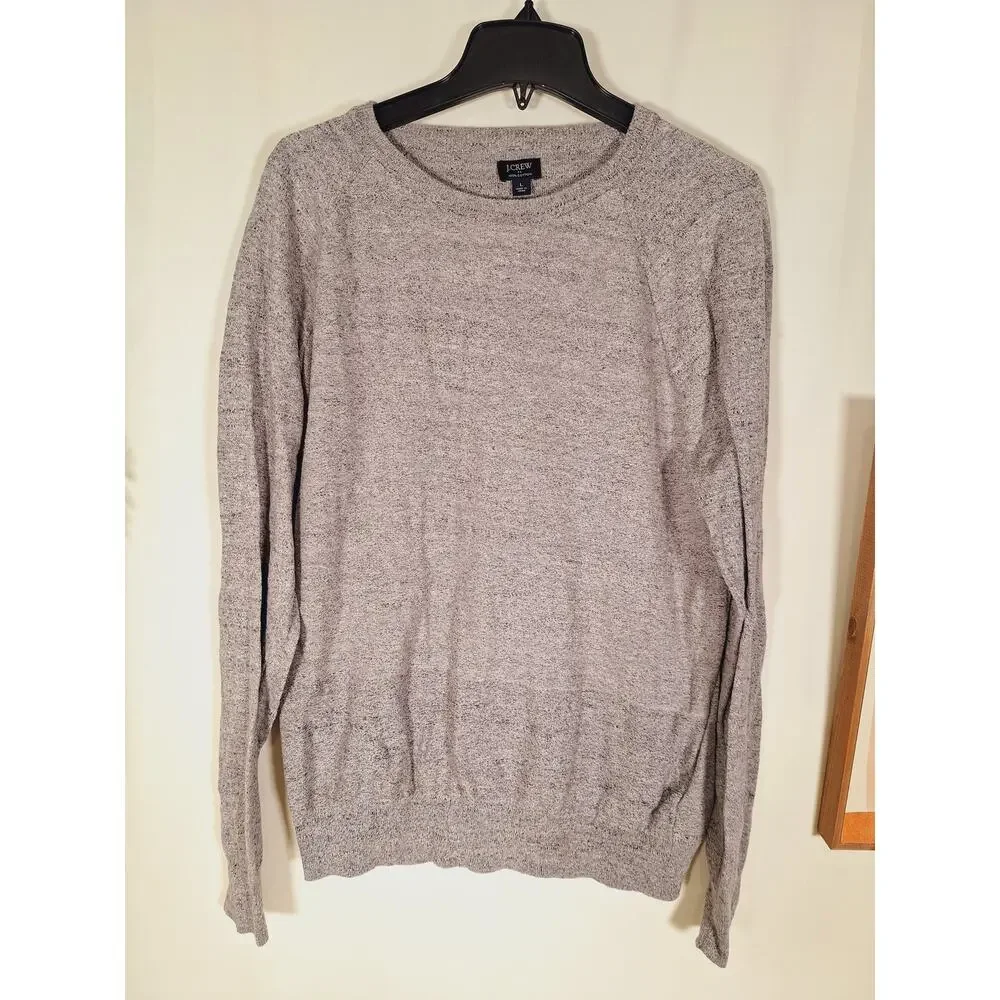 J. Crew Men's Cotton Gray Sweater Large